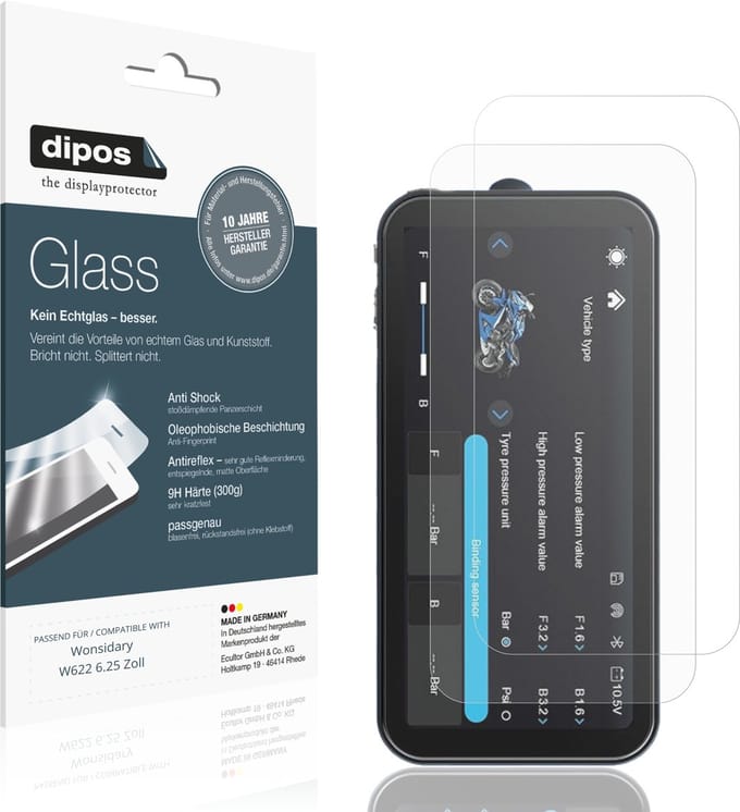 dipos – 2x Matte Pantserfolie geschikt voor Wonsidary W622 6.25 Zoll | 9H Screenprotector