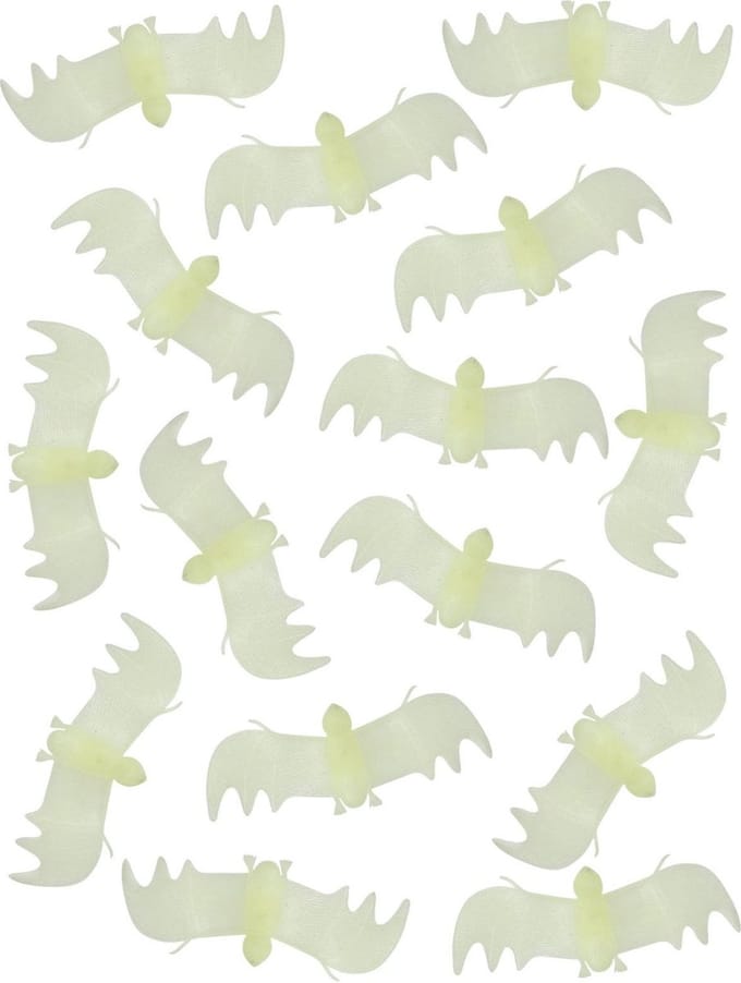 Fosforescerende witte vleermuis decoraties - Feestdecoratievoorwerp