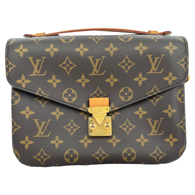 Louis Vuitton Pochette Métis schoudertas in bruin gecoat canvas
