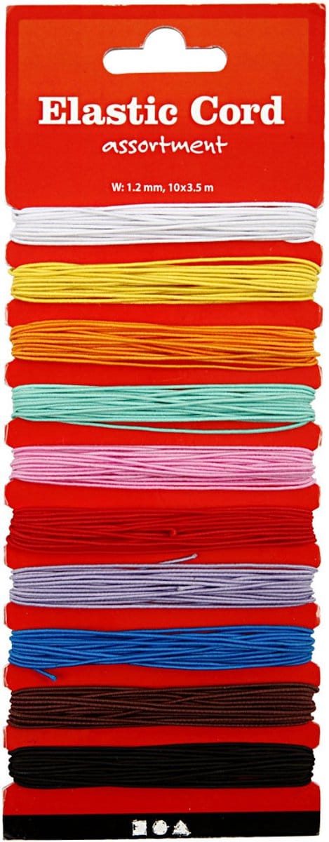 Creativ Company Elastisch Koord 1 mm Multi 10x3,5 m