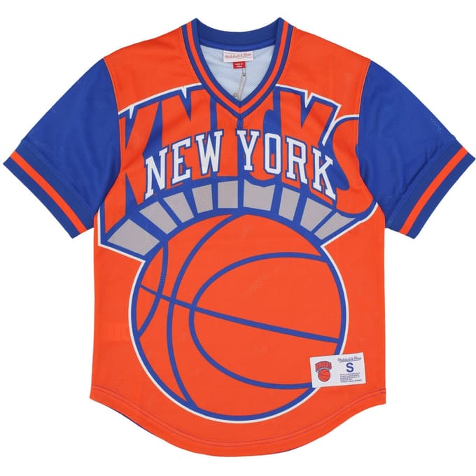 NBA Jumbotron 3.0 Mesh Neykni-jersey heren met V-hals, meerkleurig/wit