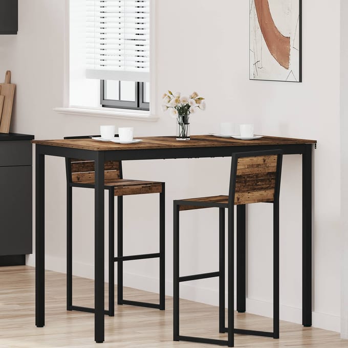 vidaXL - Staande - Bartafel - Bewerkt - hout - Rechthoekig