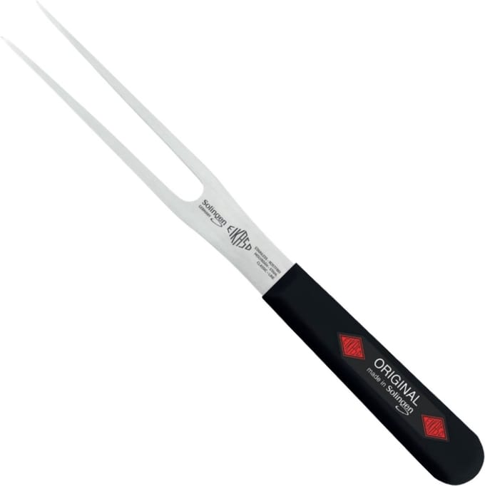 Eikaso Solingen Vleesvork 13 cm – Semi-flexibel en Ergonomisch Handvat – Hoogwaardig RVS