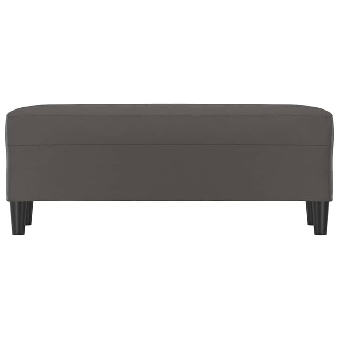 vidaXL - Bankje - 100x35x41 - cm - kunstleer - grijs