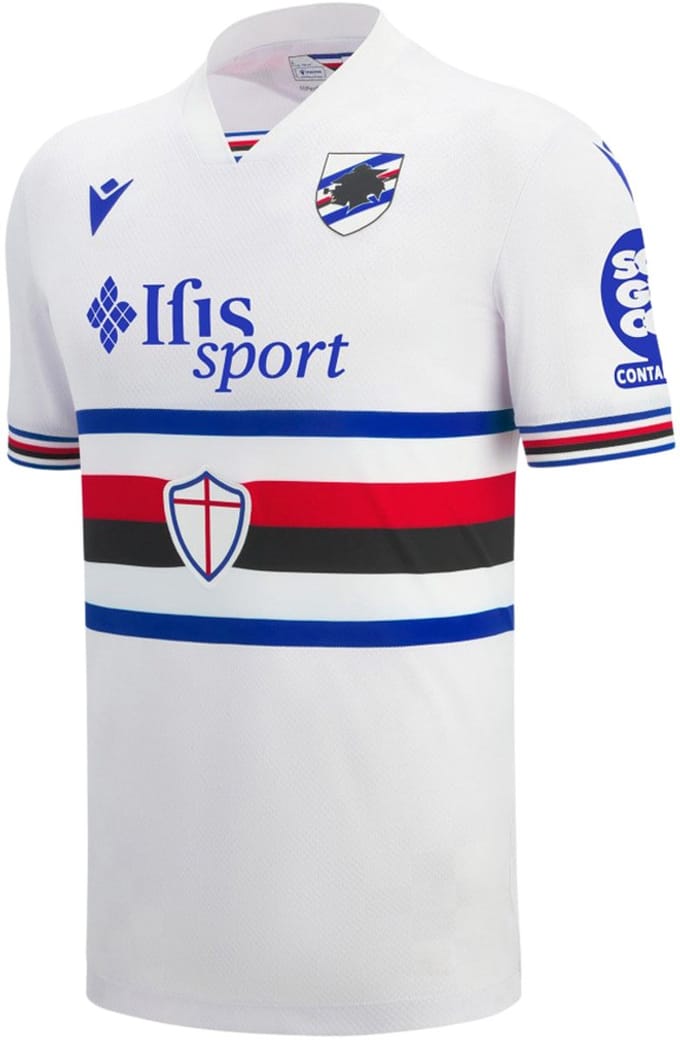 Macron Uc Sampdoria 25/26 Weg T-shirt Met Korte Mouwen Wit M Man