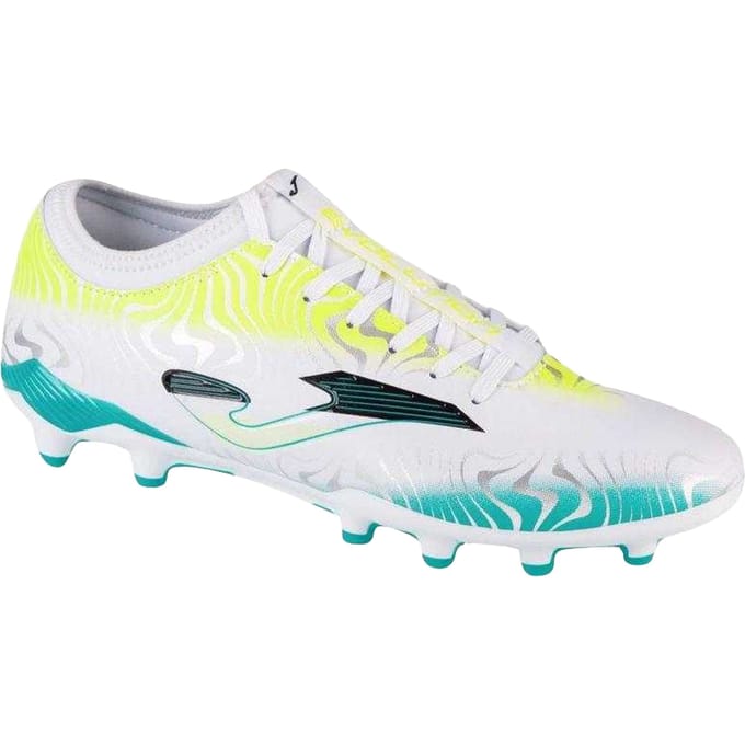 Joma Heren Evolution Stevige Grond Voetbalschoenen (Wit/Blauw/Geel)