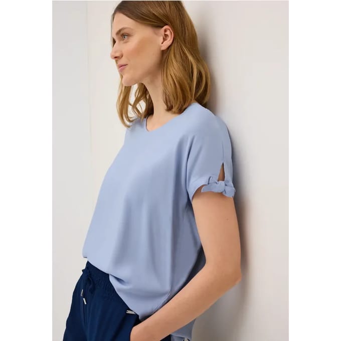 Blouseshirt in effen kleur