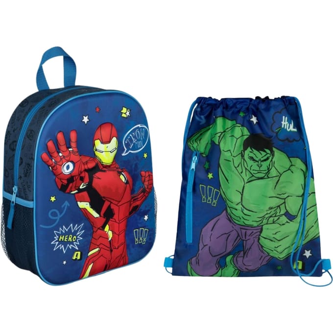 Avengers tassenset; rugzak en gymtas