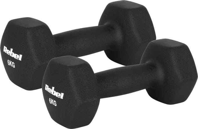 Rebel Active Serie - Neopreen Hantelset - 2x6 kg - Ergonomisch - Duurzaam