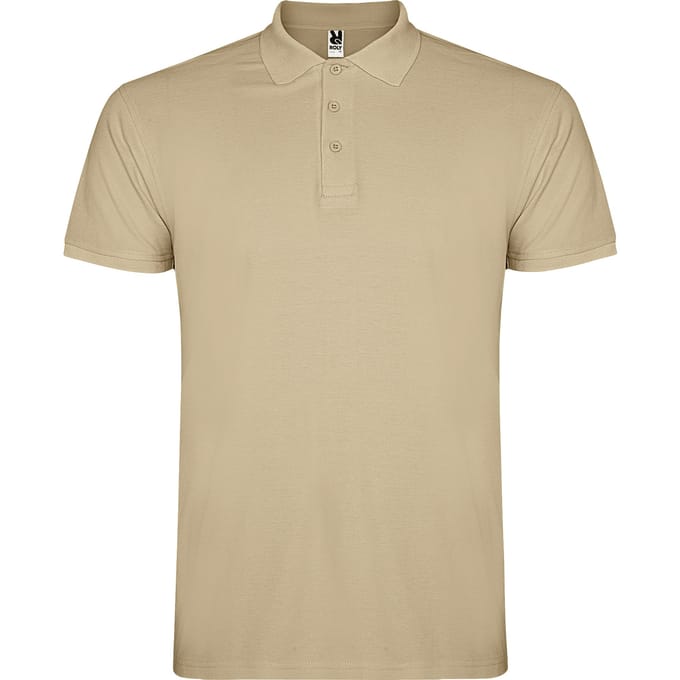 Roly Heren Ster Poloshirt (Zand)