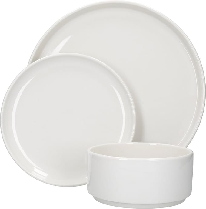 Servies Set, 12 Delig, Porselein, Wit - Mikasa | Camberlie