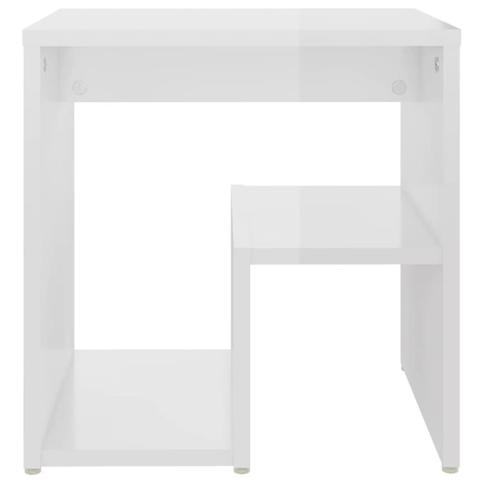 vidaXL - Nachtkastje - 40x30x40 - cm - bewerkt - hout - hoogglans - wit