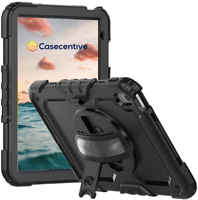 Casecentive Handstrap Pro Hardcase met handriem iPad Pro 11 2024 black