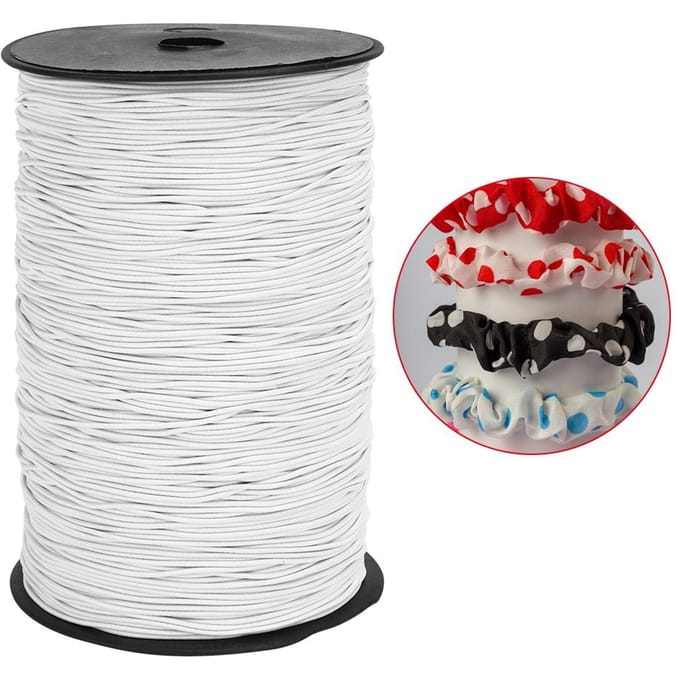 1.5mm 500m Ronde Elastische Bungee Koord String Rekbaar Koord Jurk Maken Handwerk gray