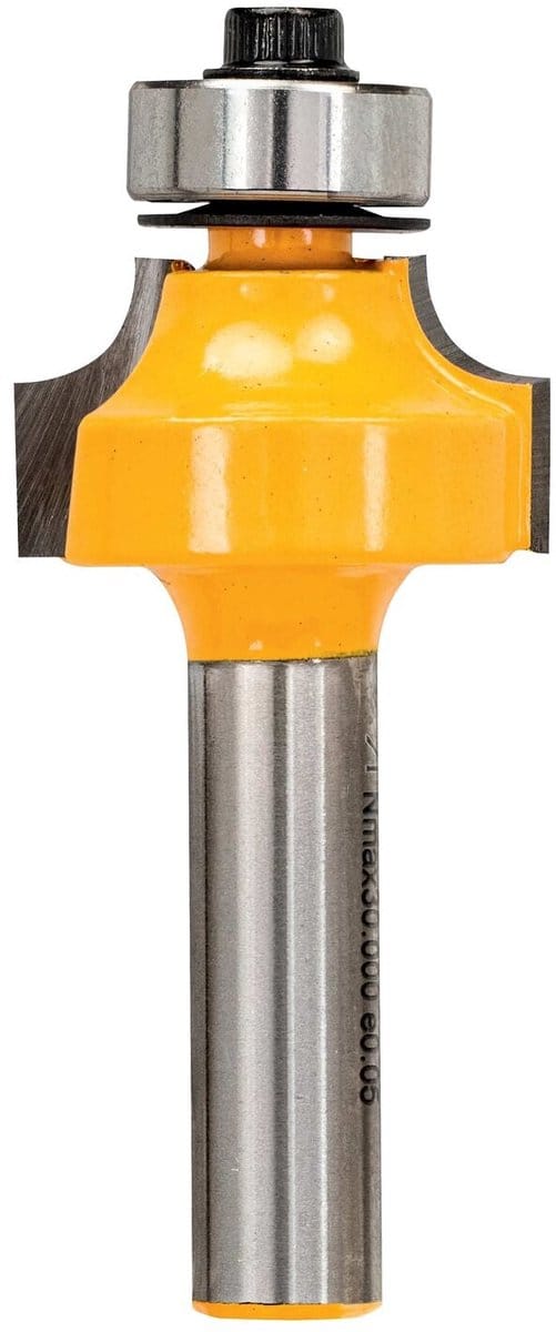 DeWalt DT90013-QZ - Frez Zaokraglajacy met Lager - Węglik Spiekany - 8mm Trzpień - 22.7mm Diameter