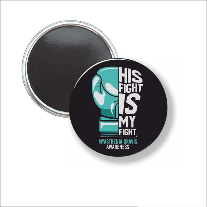 Button Met Magneet 58 MM - Myasthenia Gravis Awareness - NIET VOOR KLEDING
