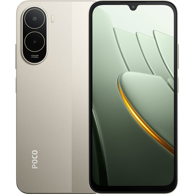 Xiaomi POCO C81 Pro - 4GB RAM - 128GB - Goud - Meeslepende 6,9" display - Enorme 6000 mAh (typ) batterij - Krachtige octa-core processor
