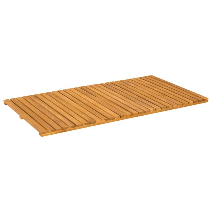 vidaXL - Badmat - Naturel - 100 - x - 55 - cm - Massief - Acacia - Hout