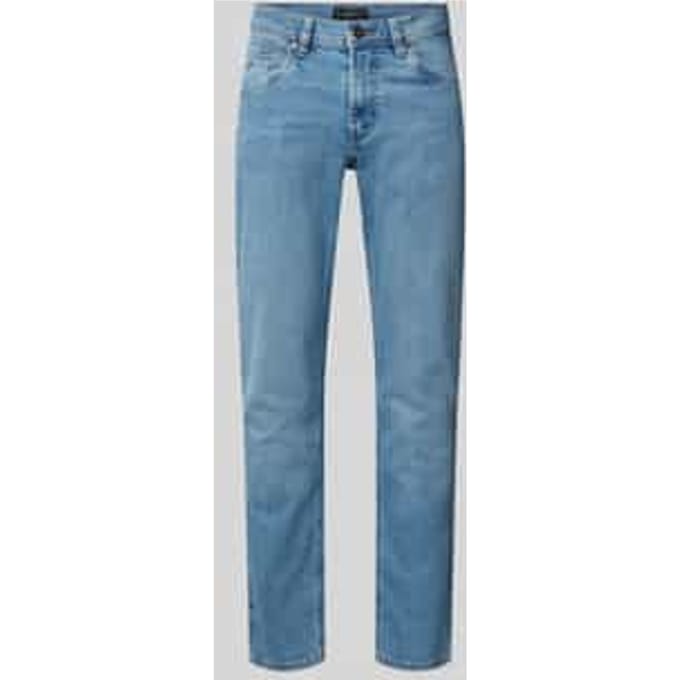 straight fit jeans van katoenmix