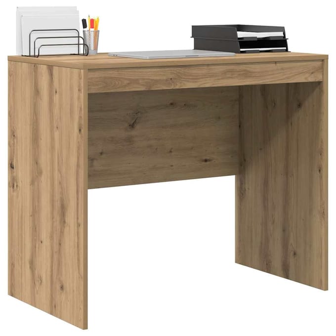 vidaXL - Bureau - Artisan - Eiken - 90 - x - 50 - x - 76 - cm
