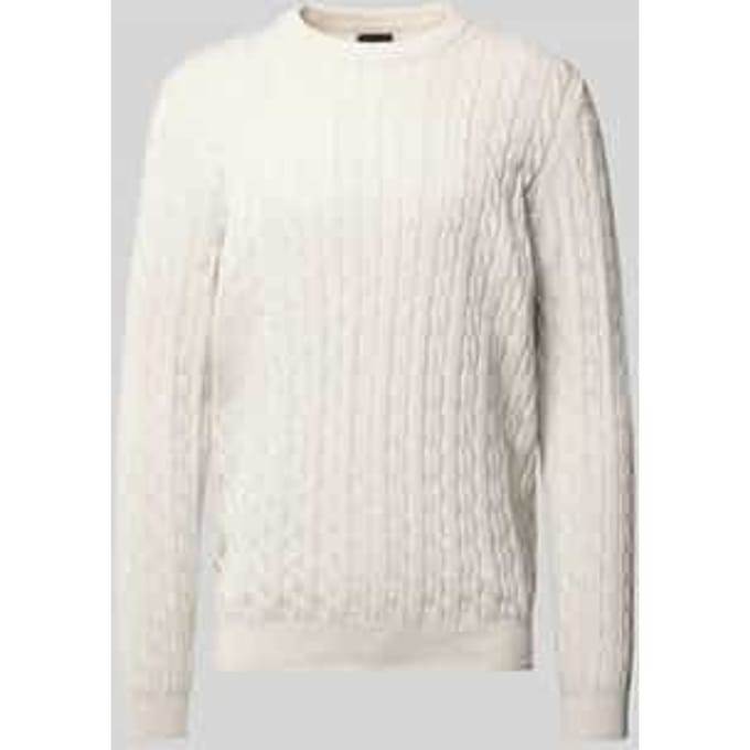 Gebreide pullover met ribboorden