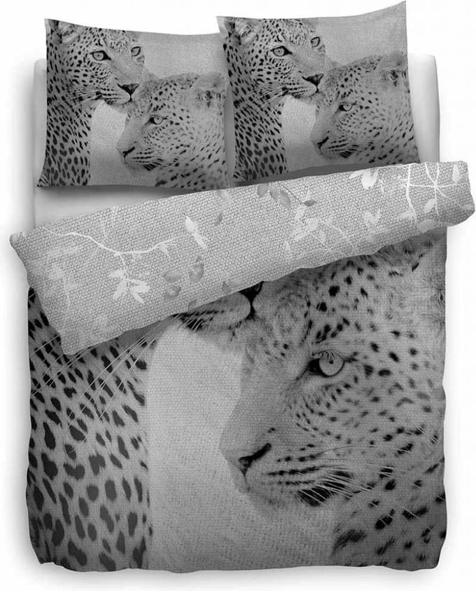 Heckett & Lane Sim Dekbedovertrek - Eenpersoons - 140x200/220 cm - Grijs