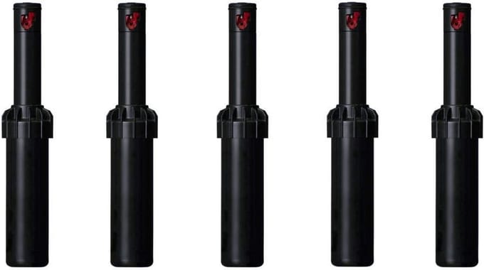 Verzonken pop-up sproeier set van 5 met 10 cm stijger - Zwart
