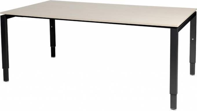 Vergadertafel Domino - 180x100 Eiken - zwart frame