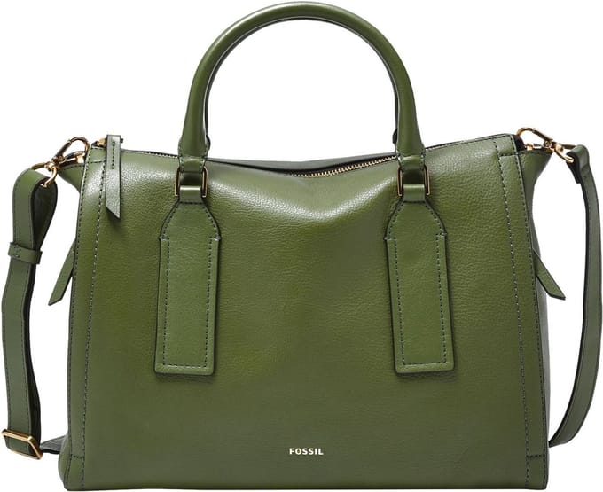 FOSSIL Schoudertas Handtas Parker Satchel Tarragon Olijfgroen