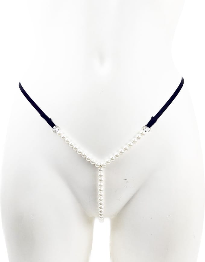 BamBella ® - String Kruisloos - One size - Sexy Zwart Erotische onderbroek dames