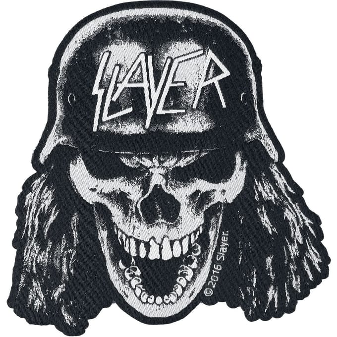 Slayer Patch - Wehrmacht Schedel - voor Geen - zwart-wit
