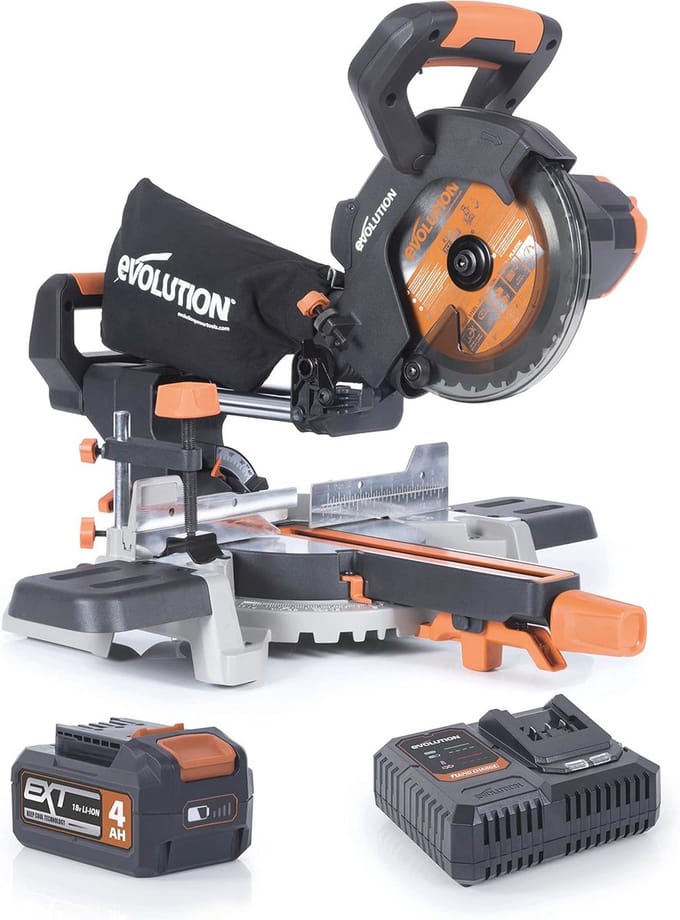 Draadloze 185 mm samengestelde verstekzaag – 18V Li-Ion met multi-materiaalzaagblad