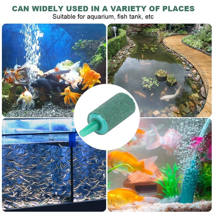20 STUKS Groen Zandsteen Cilinder Aquarium Zuurstofpomp Beluchting Luchtsteen Vis Tank Belletjes Stenen blue