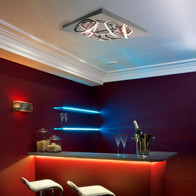 Näve LED plafondlamp Manchester 9-lamps