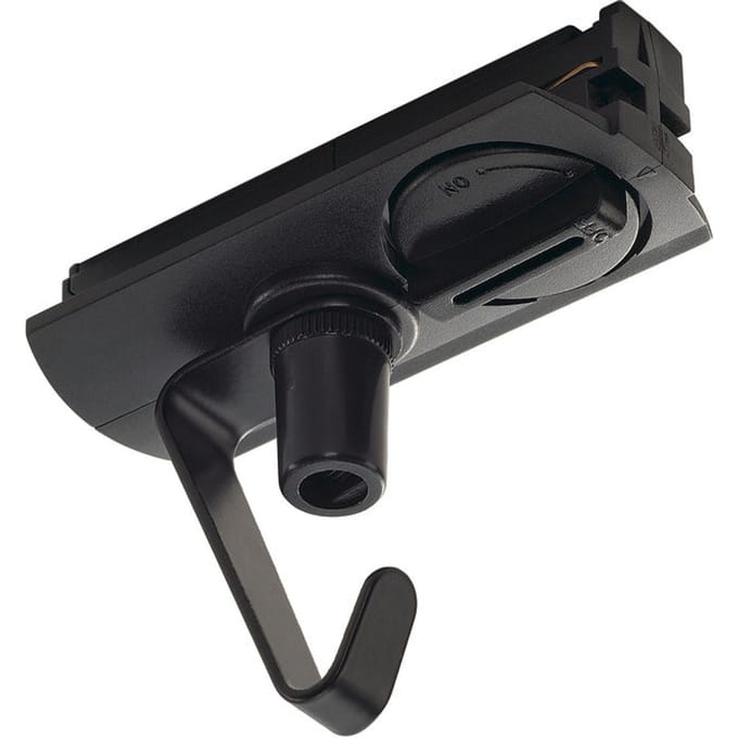 Slv 1-Circuit Track Adapter Met Haak Zwart - 143170