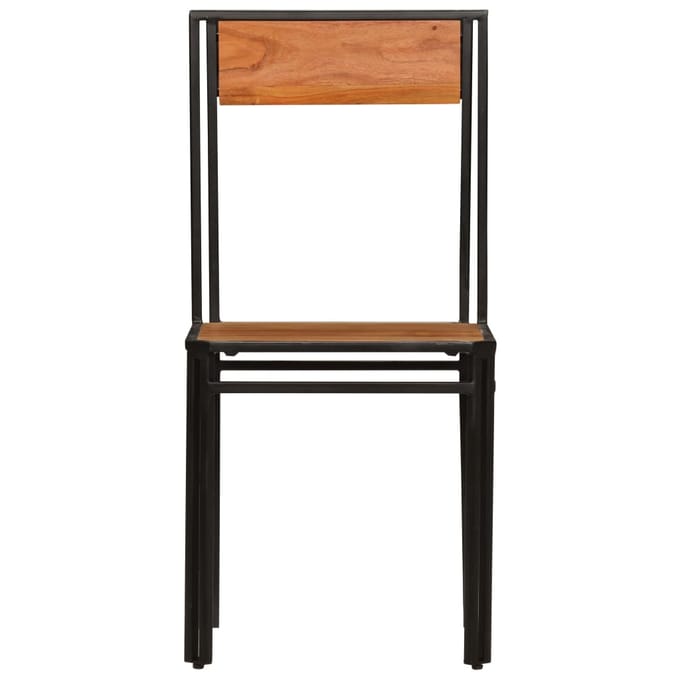 vidaXL Chaises à manger lot de 2 bois d'acacia solide