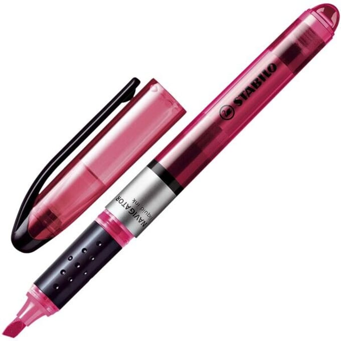 STABILO NAVIGATOR - Markeerstift - Markeert Tot De Laatste Druppel - Roze - per stuk