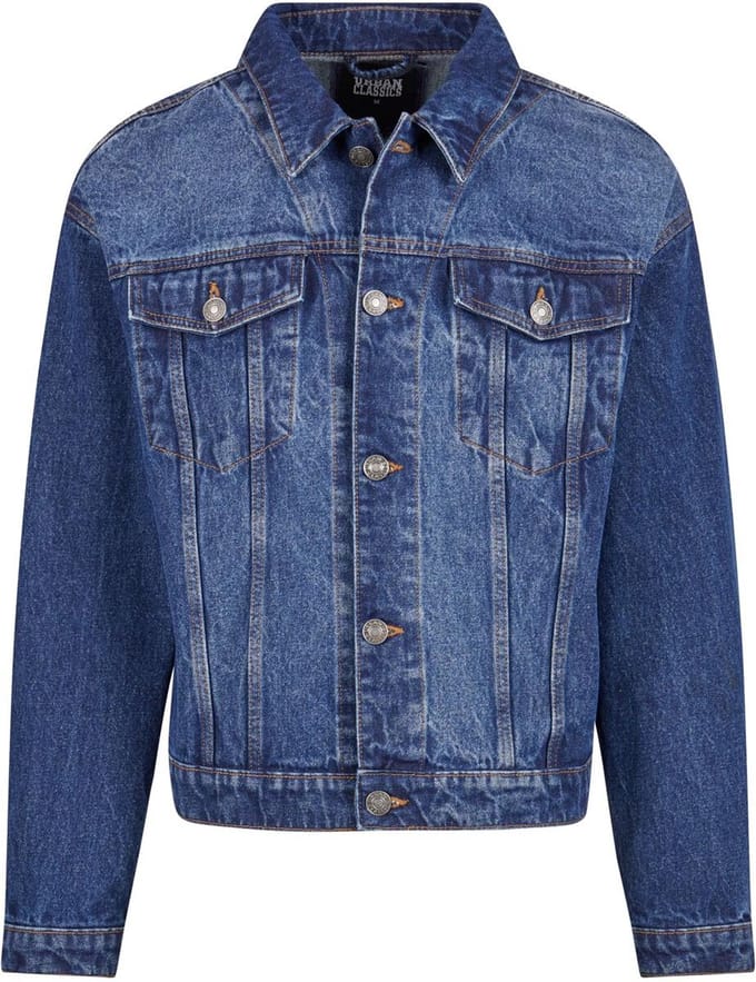 Urban Classics Heavy Ounce Boxy Denim Jacket Denim jas blauw L - Katoen - Basics