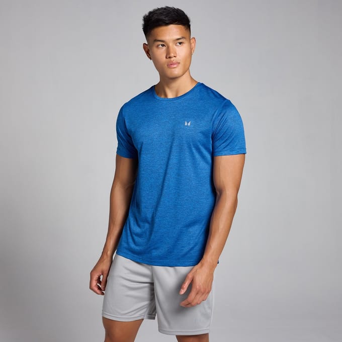 MP Tempo gemêleerd T-shirt voor heren - Puurblauw - S
