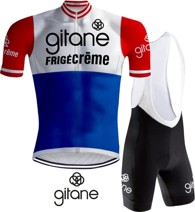Retro Wielertenue Gitane FrigeCreme - REDTED - M