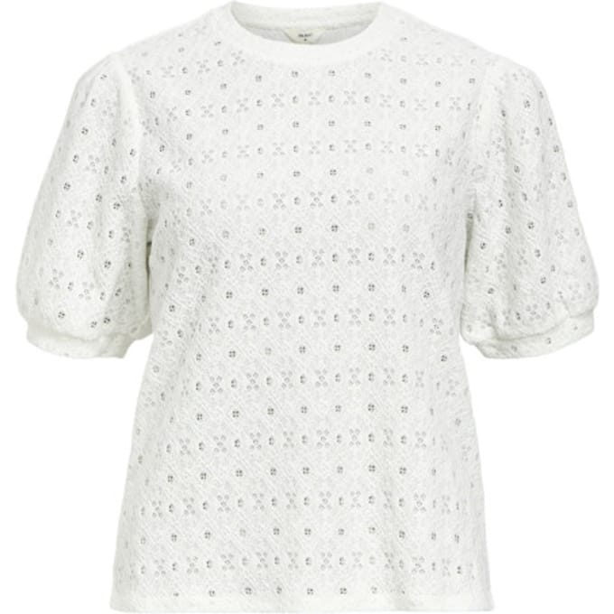 Object Objlaila S/s Re Top Tops & T-shirts Dames - Shirt - Wit - Maat L