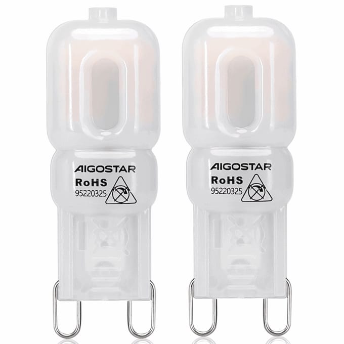 G9 steeklampje 2 stuks - LED 2W~170Lm=18W traditionele verlichting - warmwit 3000K - 230 Volt