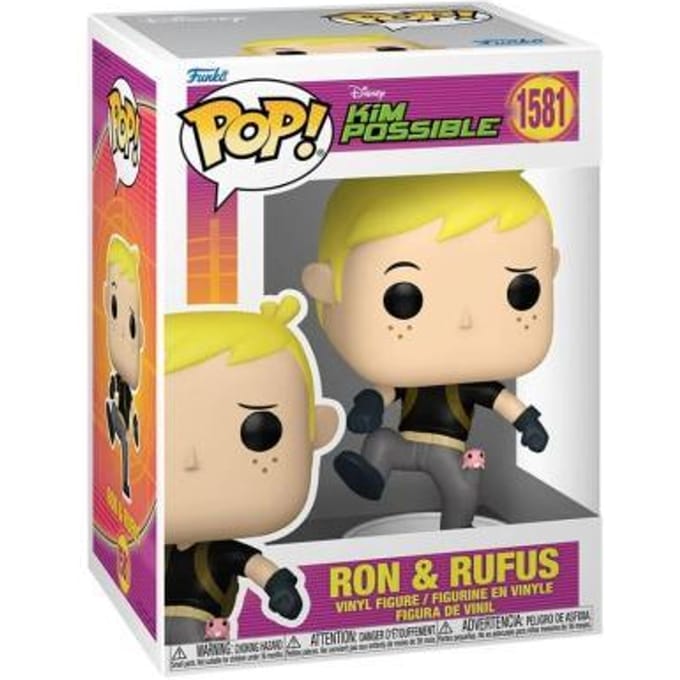 POP! Figures ! Disney Kim Possible - 1581 Ron with Rufus Speelpoppen