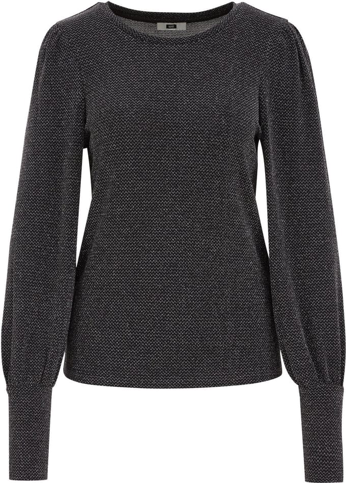 WE Fashion Dames T-shirt met glittergaren