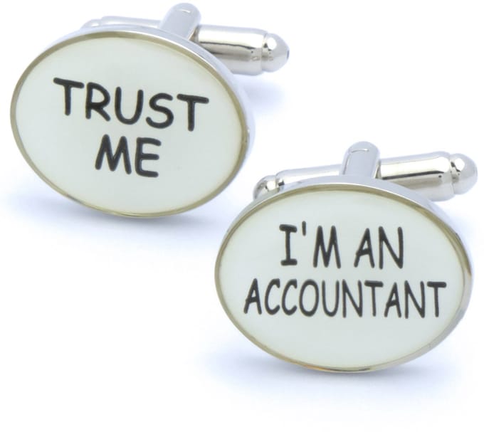 Manchetknopen - Trust Me Accountant Ovaal