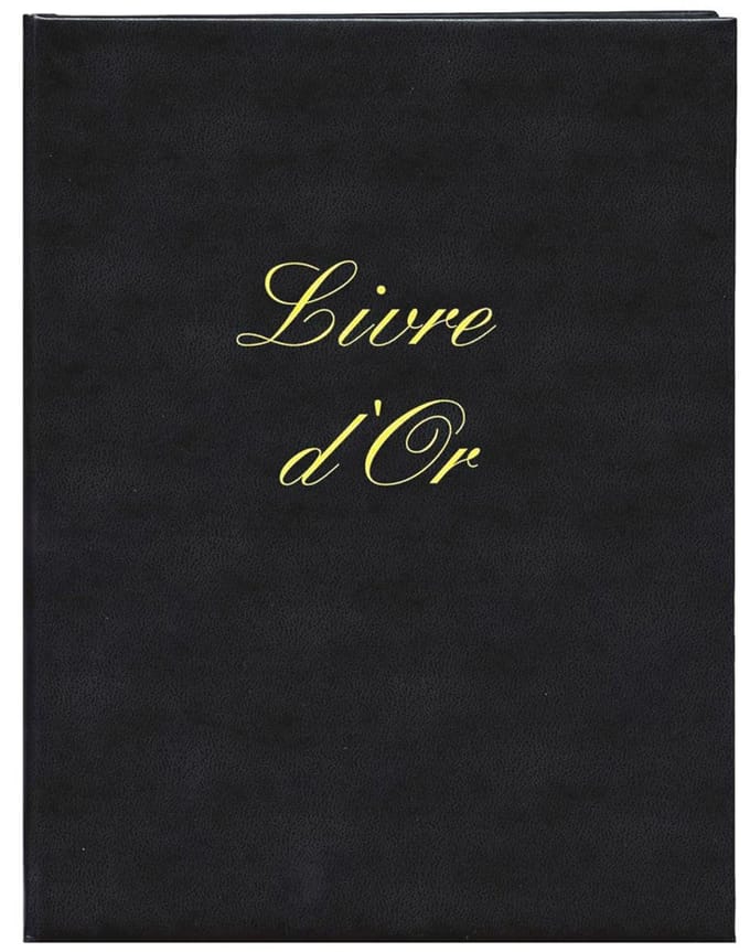 ELVE gastenboek A4 formaat, wit met gouden opdruk