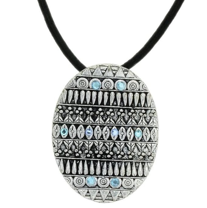 Behave - Vintage ketting dames - Ovale hanger - Boho stijl - 40,5 cm