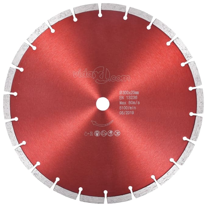 vidaXL Diamantzaagblad 300 mm staal