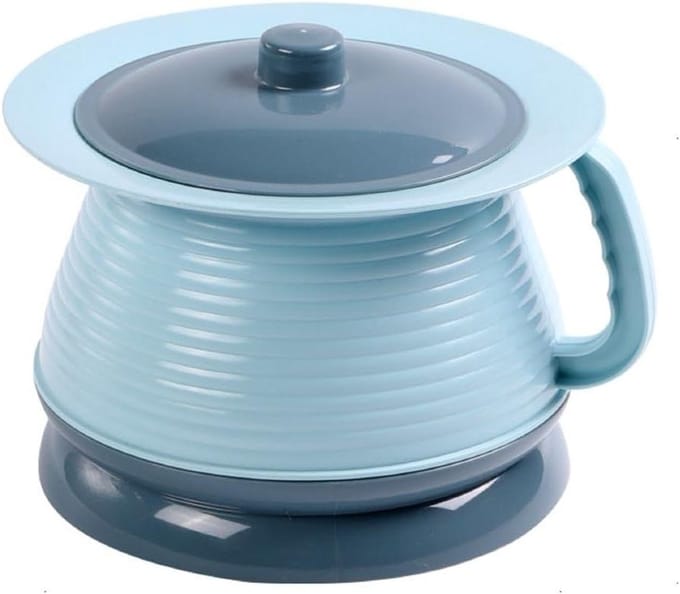 Draagbare Bedpan - Kamer Pot - Hygiënisch Werken - Met Deksel - 17.5x13.5cm - Diverse Kleur