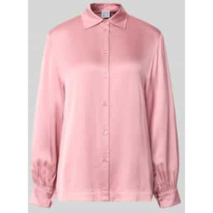 Regular fit blouse van viscose met knoopsluiting